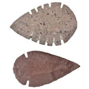 Hickoryite Jasper Plain and Serrated Arrowheads