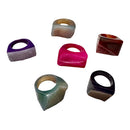 Solid Brazilian Agate Rings Druzy Top - Gem Center USA INC