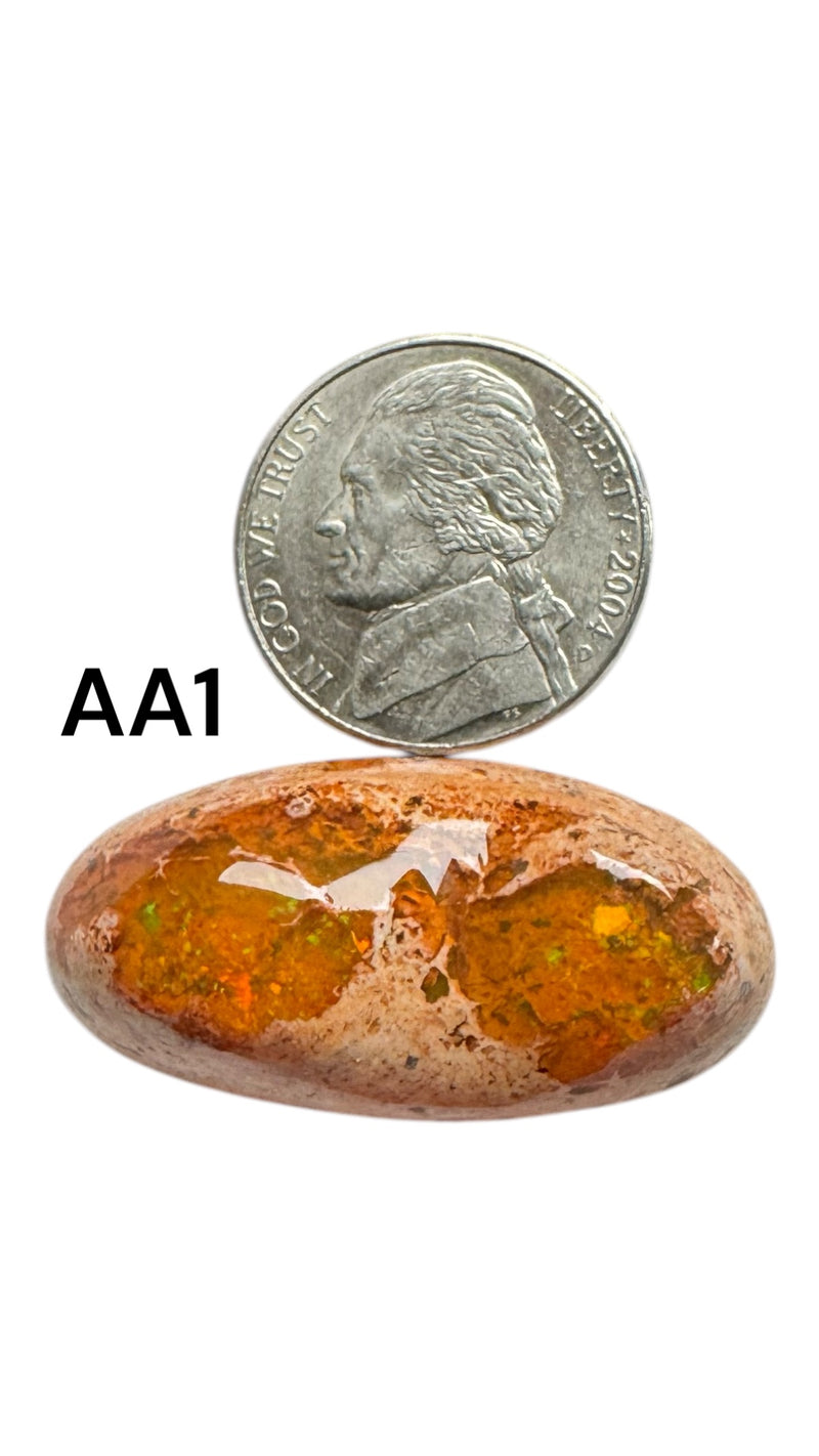 Fire Opal in Matrix from Magdalena Mexico Grade AAA-B - Gem Center USA INC