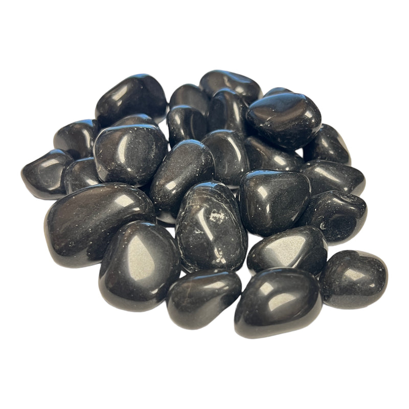 Black Agate Tumble Polished Stones - Gem Center USA INC