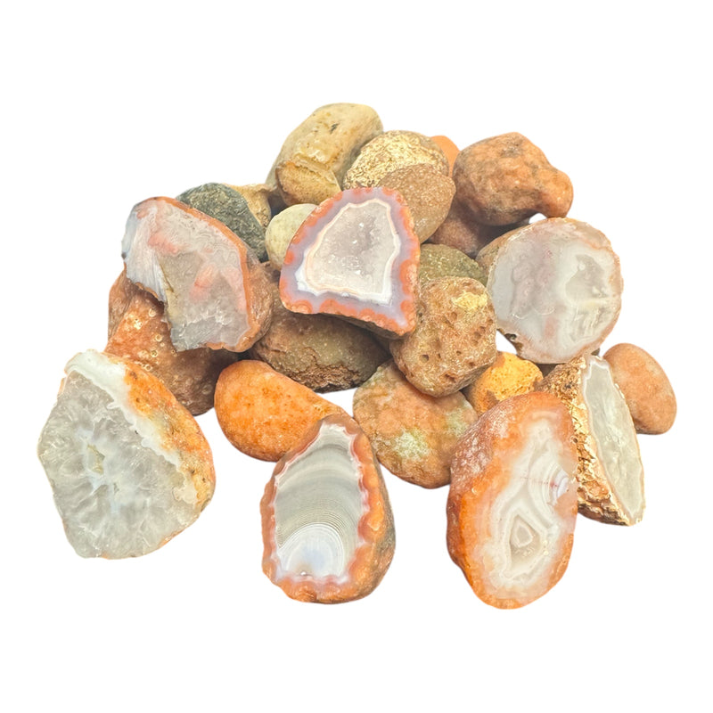 Moroccan Agate Mostly Solid Tiny Geodes Whole Nodules Mine Run