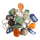 Tumble Polished Gemstone Mix Key Chains - Gem Center USA INC