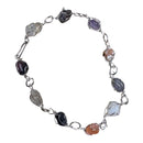 Mixed Tumbled Adjustable Gemstone Plated Link Bracelets – Wholesale - Gem Center USA INC