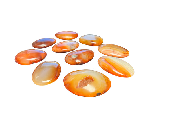 Carnelian Agate Polished Stones 1/4 to 1/2 inch thick