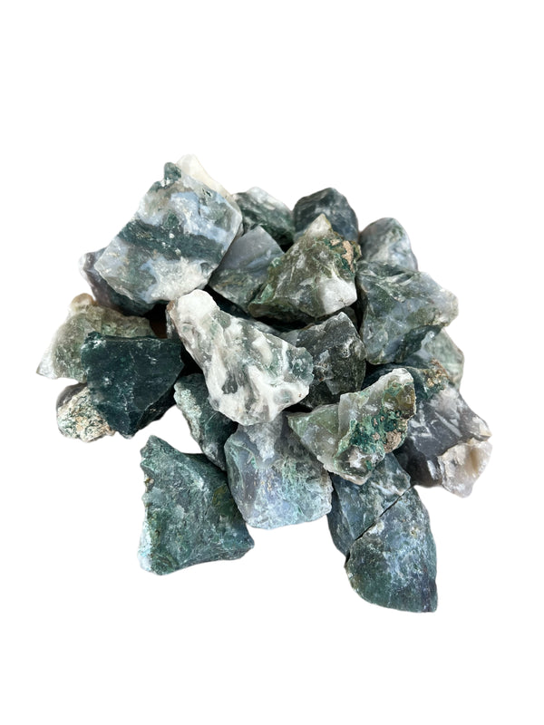 Green Moss Agate Rough Specimens