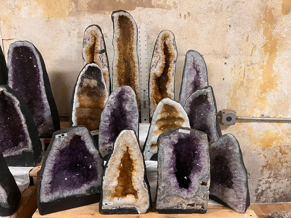 Mixed lot Amethyst and Citrine Cathedrals 2 - Gem Center USA INC
