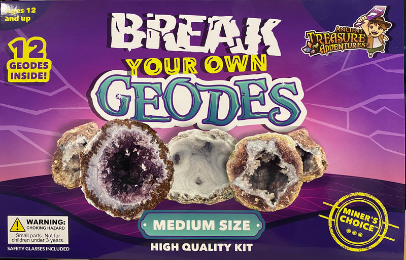 Break Your Own Geodes High Quality Kit 12 Whole Geodes - Gem Center USA INC