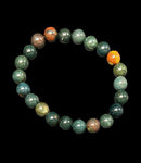 Bloodstone 8mm Round Bracelets - Gem Center USA INC