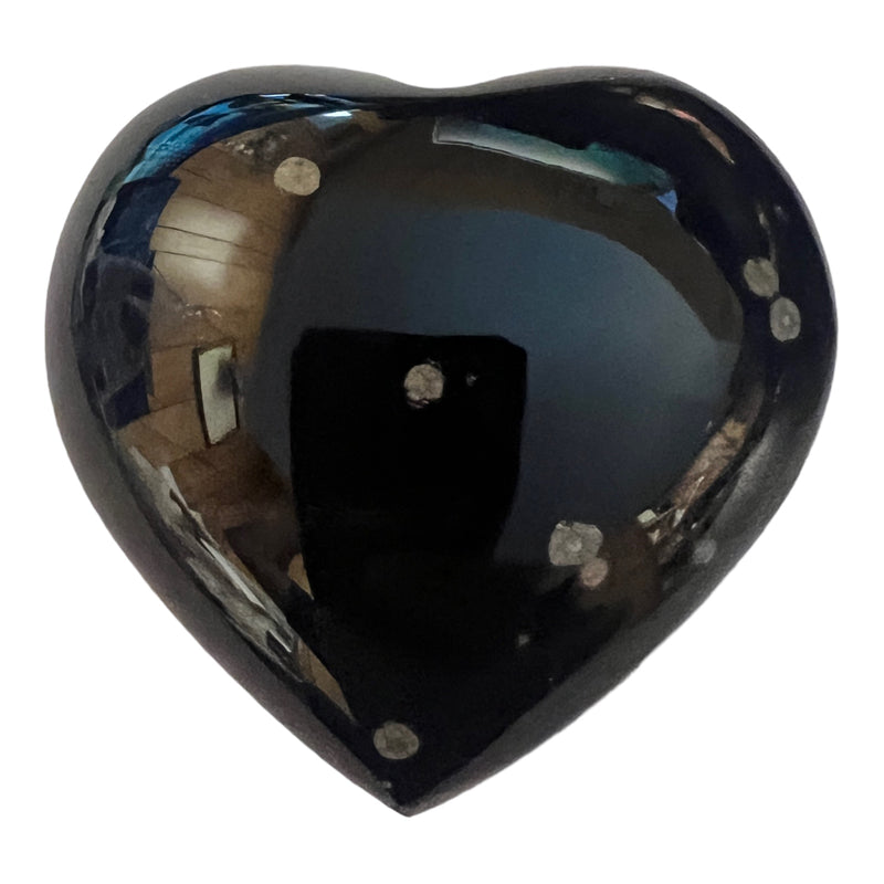 Snowflake Obsidian Polished Hearts - Gem Center USA INC