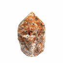 Dark Orange Calcite Polished Points with a Flat Base - Gem Center USA INC