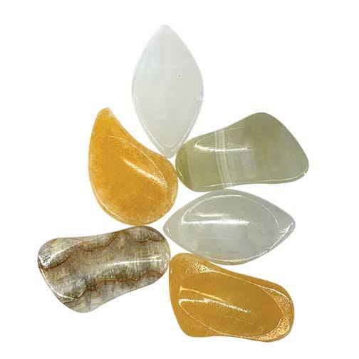 Onyx Polished Worry Stones Mixed Colors - Gem Center USA INC