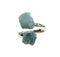 Aquamarine Rough Silver Plated Adjustable Ring - Gem Center USA INC