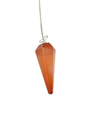 Carnelian Agate Pendulum Approx 1.25 Inch Diameter - Gem Center USA INC