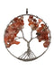 Carnelian Tree of Life Pendant Approx 2 Inch Diameter - Gem Center USA INC