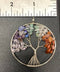 Chakra Tree of Life Pendant Approx 2 Inch Diameter - Gem Center USA INC