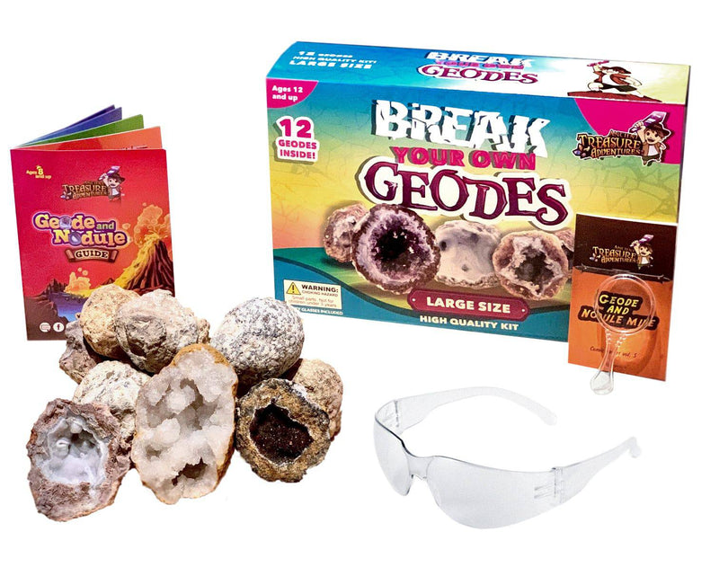 Large Break Your Own Geodes High Quality Kit 12 Whole Geodes - Gem Center USA INC
