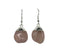 Rose Quartz Crystal Tumble Polished Silver Plated Earrings - Gem Center USA INC