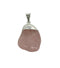 Rose Quartz Tumbled Silver Plated Pendants - Gem Center USA INC