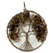 Smoky Quartz Tree of Life Pendant Approx 2 Inch Diameter - Gem Center USA INC