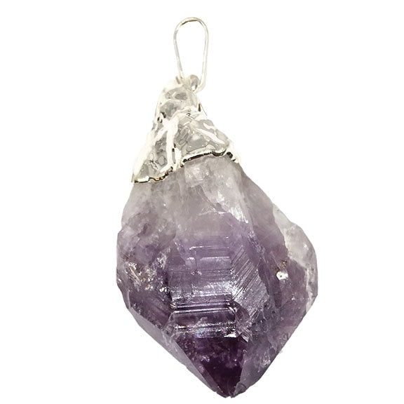 Amethyst Point Plated Pendant
