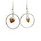 Citrine Circle Earrings Wholesale in Bulk