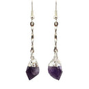 Amethyst Spiral Earrings Wholesale in Bulk