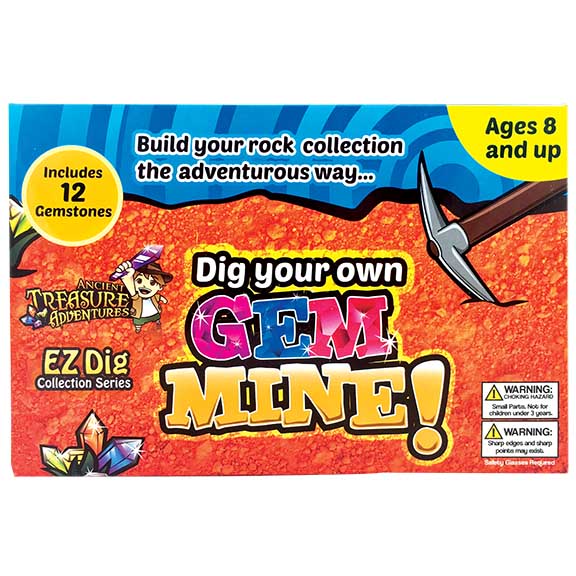 Dig Your Own Gem Mine Kit 12 Gemstones Easy Dig | Gem Center USA INC