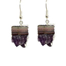 Amethyst Bottom Druzy Earrings for sale