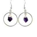 Amethyst Point Circle Earrings Wholesale in Bulk