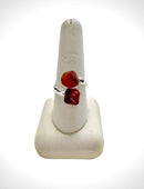 Carnelian Agate Silver Plated Adjustable Ring - Gem Center USA INC