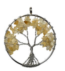 Citrine Tree of Life Pendant Approx 2 Inch Diameter - Gem Center USA INC