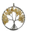 Citrine Tree of Life Pendant Approx 2 Inch Diameter - Gem Center USA INC
