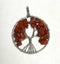 Red Jasper Tree of Life Pendant Approx 2 Inch Diameter - Gem Center USA INC
